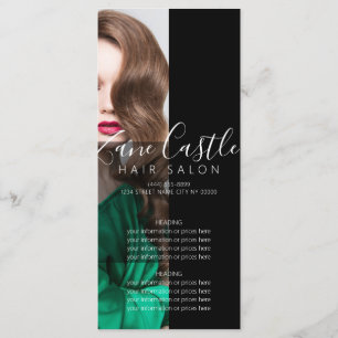 Preisliste für Haarsalon Menükarte