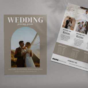 Preisliste für Hochzeitsfotografie-Session mit Tor Flyer