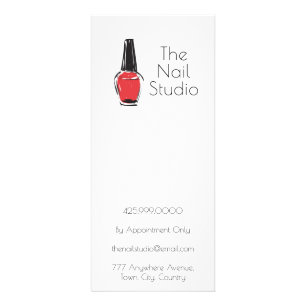 Preisliste für Maniküre und Pediküre im Red Nail S Werbekarte