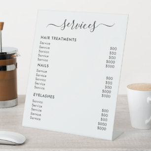 Preisliste für Minimalistische Salondienste von Wh Sockelschild