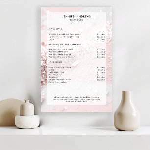 Preisliste für moderne Glitzer Poster