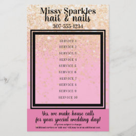 Preisliste für Nagetierkünstlermaniküre Pediküre Flyer