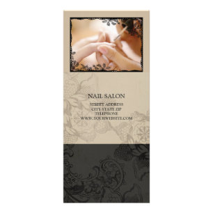 Preisliste für Nail-Salon-Dienste {Beige} Werbekarte