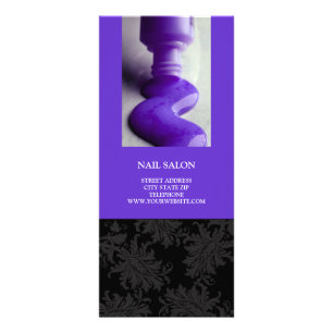 Preisliste für Nail-Salon-Dienste {Lila} Werbekarte