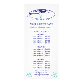 Preisliste für Power-Waschwasser-Druckabfall Werbekarte