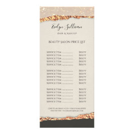 Preisliste für Schwarzschimmerpapier Werbekarte