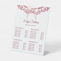 Preisliste für Vintagen Glitzer Frame Pink Bow