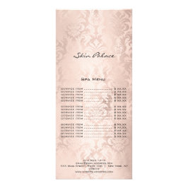 Preisliste Lashes Extension Makeup Damask Rose Werbekarte