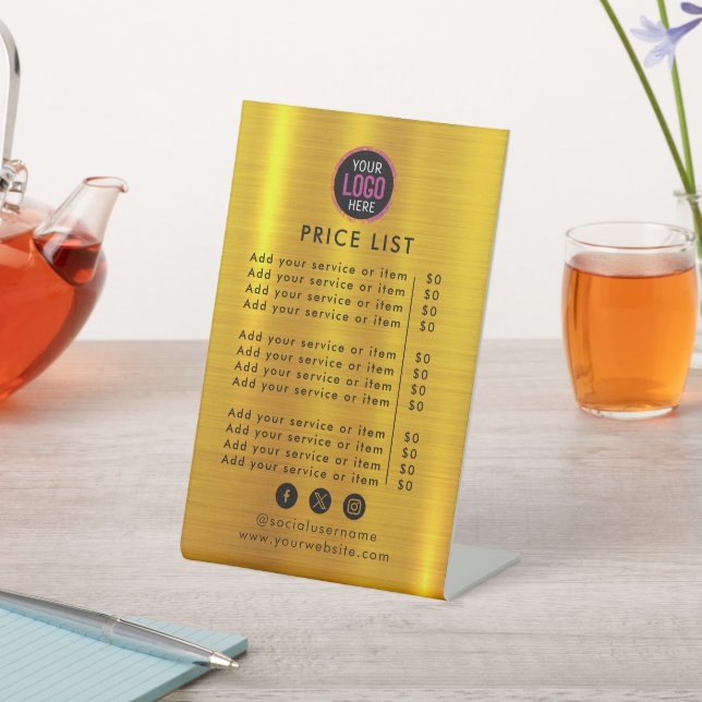 Preisliste | Logogeschäft Modernes Berufliches Ped Sockelschild (In SItu)