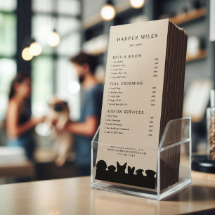 Preisliste oder Dienstleistungskarte für Hunde-Sil Einladung