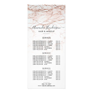 Preisliste Rose Goldsalon Werbekarte