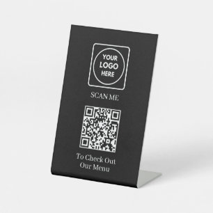 Preisliste Schwarzer QR-Code Benutzerdefinierte Sockelschild