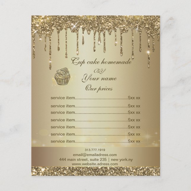 Preisliste Service Funkelnd Tropfen Flyer (Vorne)