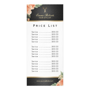 Preisliste   Vintage Blüte Werbekarte