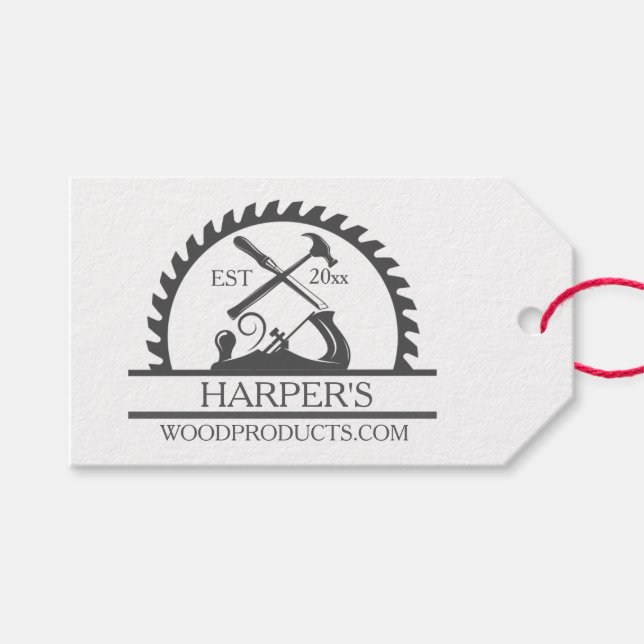 Preismarke individuell anpassen - Handgefertigte H Geschenkanhänger (Vorderseite (Horizontal))