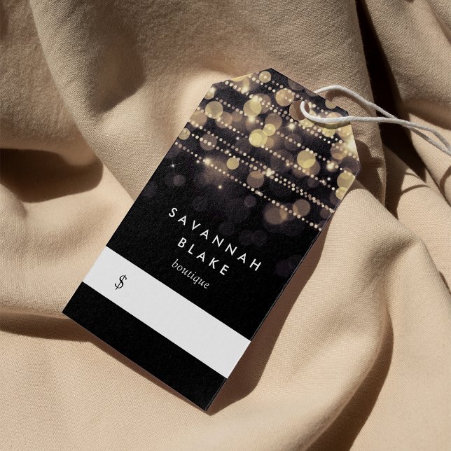 Preismarken für goldene Lichter Geschenkanhänger (Von Creator hochgeladen)