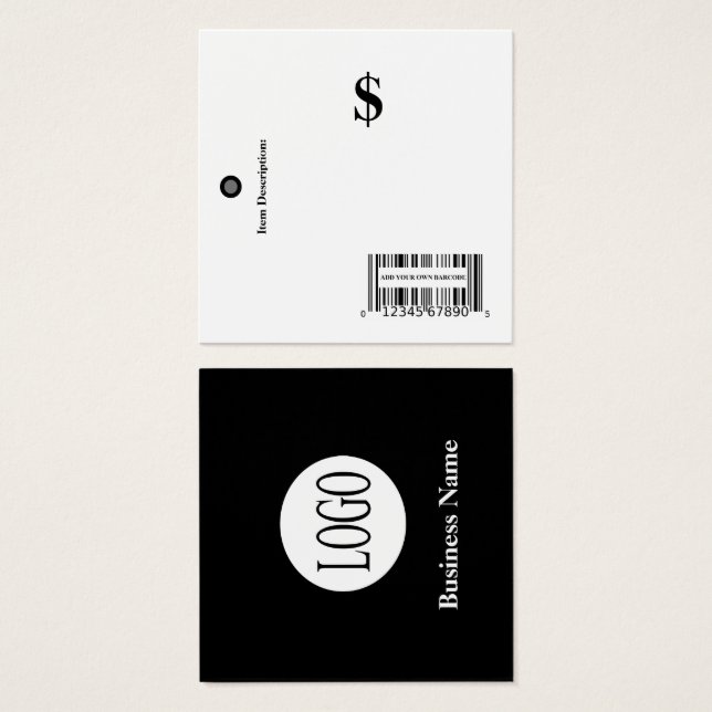 Preismarken mit Barcode-Tag des Einzelhandels (Vorne & Hinten)