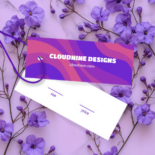 Preismarkenkarte für lila Strickkleidung