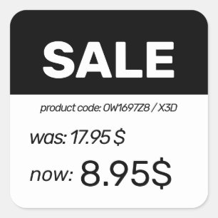 Preisnachweis Quadratischer Aufkleber