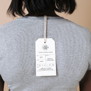Preisschild Logo Kleidung Waschanleitung Aufhängen Geschenkanhänger