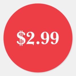 Preisschild Runder Aufkleber