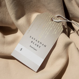 Preisschilder für Golden Rain String Lights Boutiq Geschenkanhänger