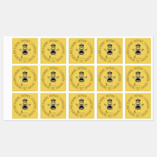 Preisschilder für goldene Bienen und Kronen Etiketten