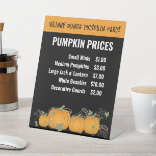 Preisschilder für Pumpkin Patch Sockelschild