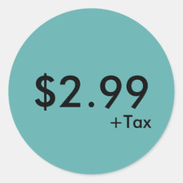 Preissiegel mit Steuerzeichen Runder Aufkleber