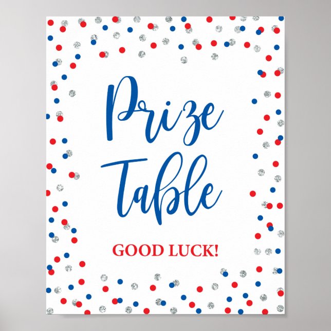 Preistisch Patriotic Party Sign Poster (Vorne)
