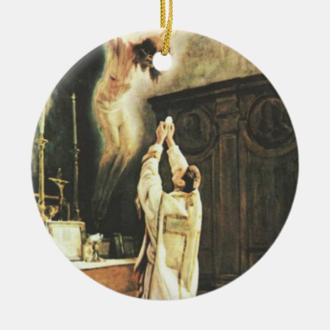 PREISTRADITIONELLES KATHOLIKMASSENCHALICE-HOST KERAMIK ORNAMENT (Vorne)