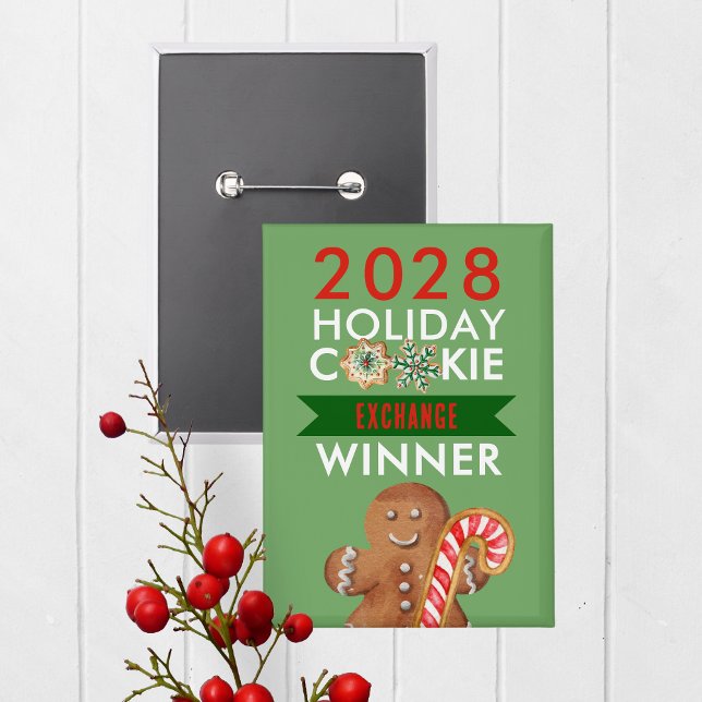 Preisträger des Holiday Cookie Contest Button (Christmas Baking Competition Prize Button for the Winner. Great for Cookie & Cooking Contests!)
