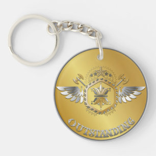 Preisträger Gold Silber Auszeichnung Personalisier Schlüsselanhänger