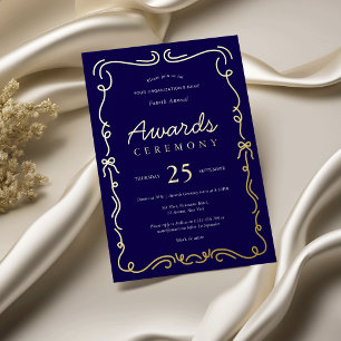 Preisverleihung für Elegante Navy & Gold Business Folieneinladung