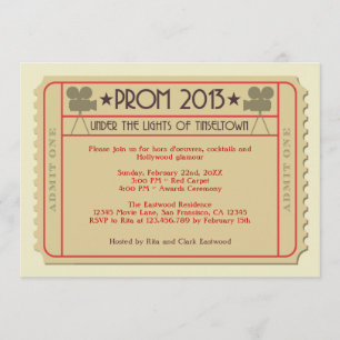 Preisverleihung für Filmtickets - Party Einladung