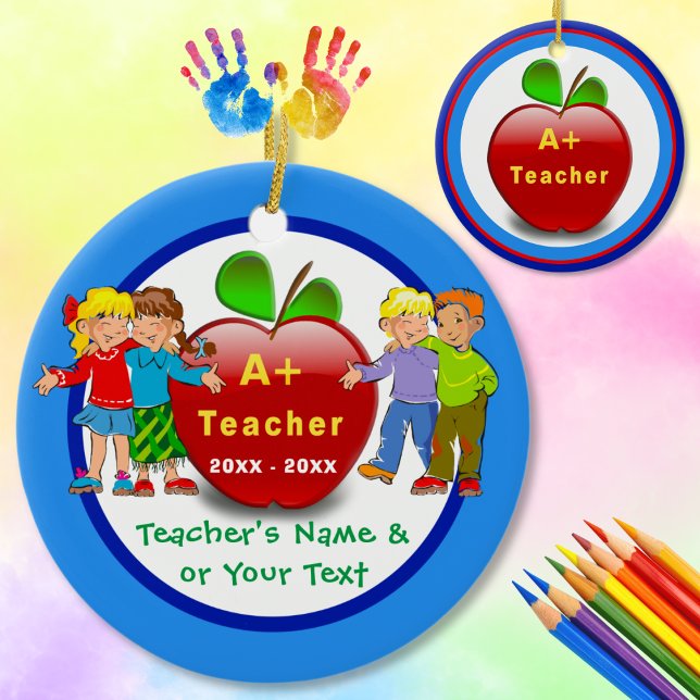 preiswerte 2 Sided Teacher Ornamente Personalisier (Personalized teacher gifts. Teacher appreciation gifts. Teacher gift personalized. Thank You Teacher)
