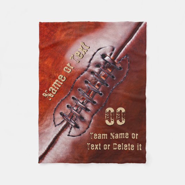 Preiswerte Personalisierte Fußballdecke, 3 Text Fleecedecke (Vorderseite)