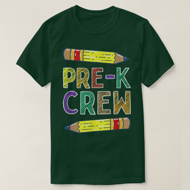 PreK Crew Funny PreK Teachers Back To School  T-Shirt (Design vorne)