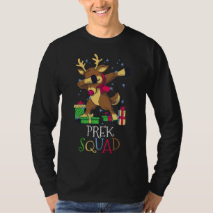 PREK Squad Dabbing Rentier Weihnachtslehrer T-Shirt