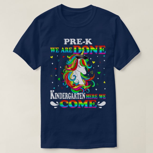 PreK Wir sind Kindergarten hier kommen Kid Uni T-Shirt (Design vorne)