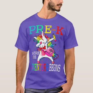PreK, wo das Abenteuer beginnt Einhorn T-Shirt