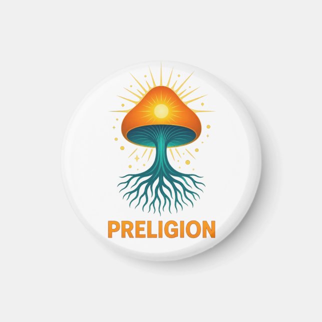 Preligion - Pilz-Logo Magnet (Vorne)