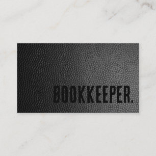 Premier Black Imitats Leather Bookkeeper Visitenkarte