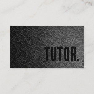 Premier Black Imitats Leather Tutor Visitenkarte
