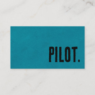 Premier-Blau-Kunstleder-Pilot Visitenkarte