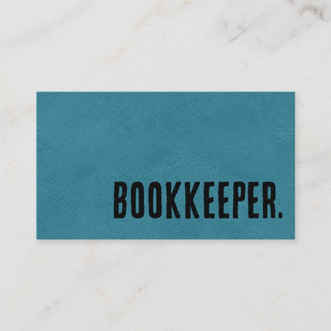 Premier Blue Imitats Leather Bookkeeper Visitenkarte (Vorderseite)