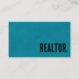 Premier Blue Imitats Leather Realtor Visitenkarte