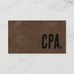 Premier Brown Imitats Leather Accountant Visitenkarte