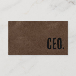 Premier Brown Imitats Leather CEO Visitenkarte