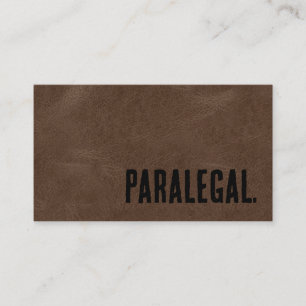 Premier Brown Imitats Leather Paralegal Visitenkarte